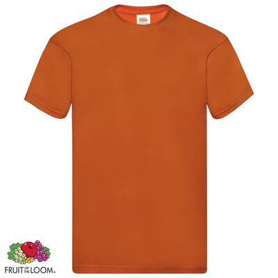 Fruit of the Loom Original T-Shirts 5 Stk. Orange S Baumwolle