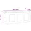 vidaXL Garten Aufbewahrungsbox 138x53x57 cm 330 L Dunkelgrau Schwarz