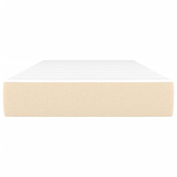 vidaXL Taschenfederkernmatratze Creme 90x200x20 cm Stoff