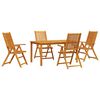 vidaXL Garten Essgruppe 7 pcs Braun Massivholz Akazie