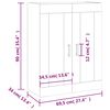 vidaXL Wandschrank Sonoma-Eiche 69,5x34x90 cm