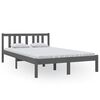 vidaXL Massivholzbett Grau 120x200 cm