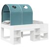 vidaXL Bett mit Tunnel 4 pcs Wei&szlig; und Hellblau Holzwerkstoff