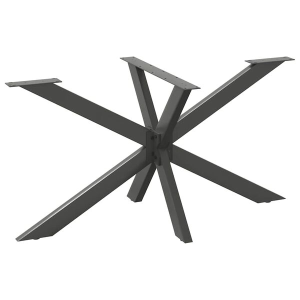 vidaXL Esstischbein in Spinnenform Anthrazit 150x78x(72-73) cm Stahl