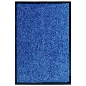 vidaXL Fu&szlig;matte Waschbar Blau 40x60 cm