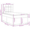 vidaXL Boxspringbett mit Matratze Blau 120x200 cm Stoff