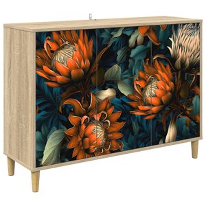 vidaXL Sideboard LOCHEM Sonoma 102 x 33 x 75 cm Holzwerkstoff