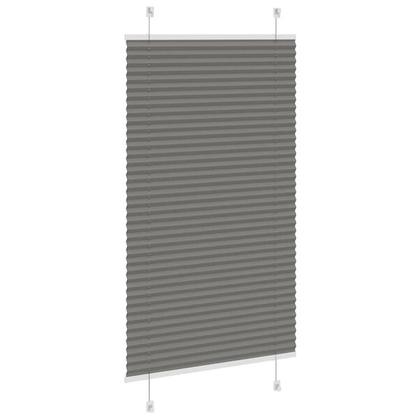 vidaXL Plissee Anthrazit 80x150 cm Stoffbreite 79,4 cm Polyester