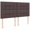 vidaXL Boxspringbett mit Matratze Dunkelbraun 200x200 cm Stoff