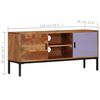 vidaXL TV-Schrank Honigbraun und Grau 110x30x50 cm Massivholz Akazie