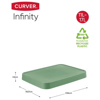 Curver Infinity Aufbewahrungsboxen 4 Stk. mit Deckel 11+17 L Grün