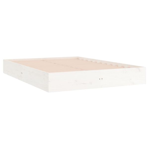vidaXL Massivholzbett Wei&szlig; 200x200 cm