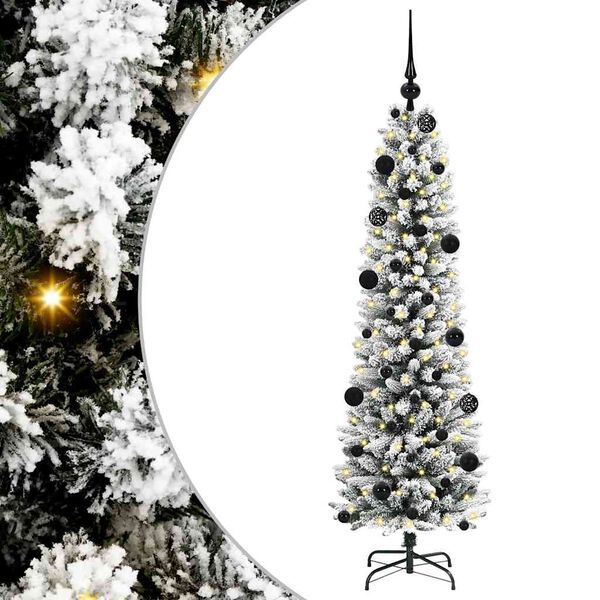 vidaXL K&uuml;nstlicher Weihnachtsbaum mit 150 LEDs mit St&auml;nder Wei&szlig; 150 cm