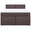 vidaXL Boxspringbett mit Matratze Dunkelbraun 160x200 cm Stoff