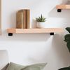 vidaXL Wandregal 60x20x6 cm Massivholz Eiche Unbehandelt