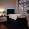vidaXL Boxspringbett mit Matratze Blau 80x200 cm Samt