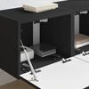 vidaXL TV-Wandschrank 2 pcs Schwarz 39 x 31 x 29,5 cm Holzwerkstoff