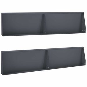 vidaXL St&uuml;tzmauer 4 stk. 100 x 12 x 50 cm Stahl Anthrazit