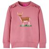 Kinder-Sweatshirt Himbeerrosa 104