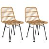 vidaXL Gartenst&uuml;hle 2 Stk. 48x62x84 cm PE-Rattan