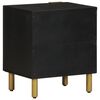vidaXL Nachttisch Schwarz 40x33x46 cm Massivholz Mango