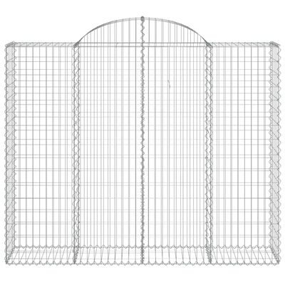 vidaXL Gabionen mit Hochbogen 30Stk. 200x50x160/180cm Verzinktes Eisen