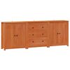 vidaXL Sideboard mit Schubladen 3 pcs Wachsbraun Massives Kiefernholz