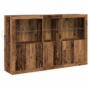 vidaXL LED-Sideboard Altholz 162 x 37 x 100 cm Holzwerkstoff