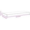 vidaXL Schweberegale 2 Stk. Hochglanz-Grau 60x23,5x3,8 cm MDF