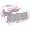 vidaXL 7-tlg. Garten-Sofagarnitur mit Kissen Schwarz Poly Rattan