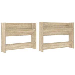 vidaXL Wand-Schuhschr&auml;nke 2 Stk. Sonoma-Eiche 80x18x60cm Holzwerkstoff