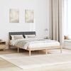vidaXL Bettgestell Braun und Dunkelgrau 140 x 200 cm Massivholz Kiefer