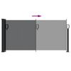 vidaXL Seitenmarkise Ausziehbar Schwarz 100x300 cm