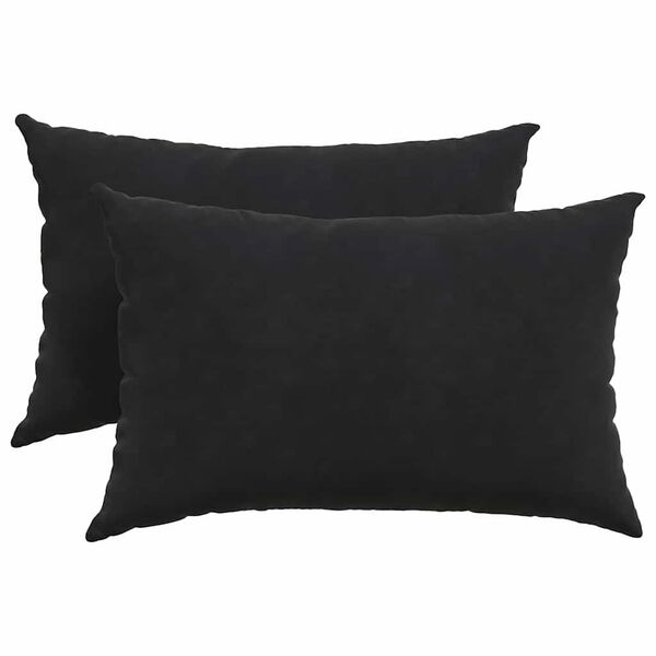 vidaXL Sofakissen 2 St&uuml;ck Schwarz 60 x 40 cm Cordstoff