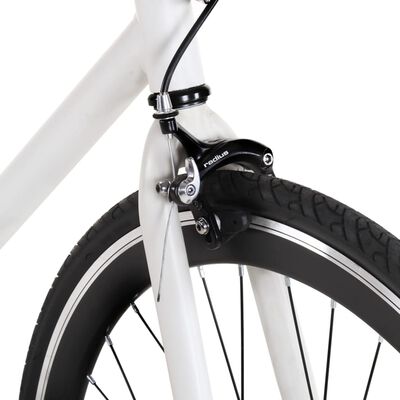 vidaXL Fahrrad mit Festem Gang Weiß und Schwarz 700c 55 cm