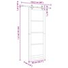 vidaXL Schiebet&uuml;r Natur 83 x 232 cm Massivholz Kiefer und Glas