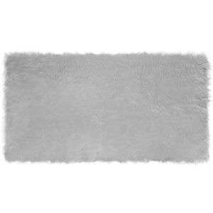 vidaXL Kunstschaffell Teppich Tafalla Grau 80 x 150 cm Polyester