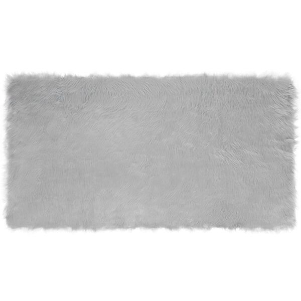 vidaXL Kunstschaffell Teppich Tafalla Grau 80 x 150 cm Polyester