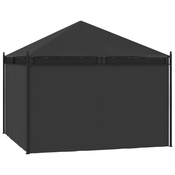 vidaXL Pavillon mit Vorh&auml;ngen 3,5x3,5x3,1 m Anthrazit