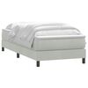 vidaXL Boxspringbett mit Matratze Hellgrau 100x220 cm Samt