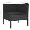 vidaXL 2-tlg. Garten-Lounge-Set mit Auflagen Poly Rattan Schwarz