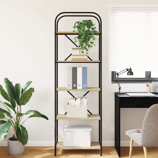 vidaXL B&uuml;cherregal Sonoma-Eiche 60 x 30 x 183 cm Holzwerkstoff