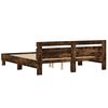 vidaXL Bettgestell mit Kopfteil R&auml;uchereiche 200x200 cm Holzwerkstoff