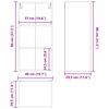 vidaXL H&auml;ngeschrank Altholz 40 x 29,5 x 80 cm Holzwerkstoff