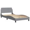 vidaXL Bettgestell ohne Matratze "Hanko" Hellgrau 100x200 cm Stoff