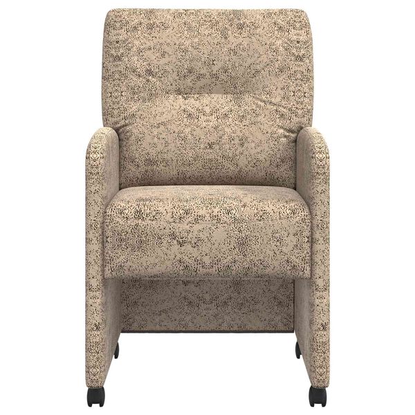 vidaXL Esszimmerst&uuml;hle mit Rollen 2 pcs Hellgrau 57 x 67 x 95 cm