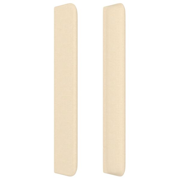 vidaXL Kopfteil mit Ohren Creme 183x16x118/128 cm Stoff