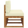 vidaXL 2 St&uuml;ck Outdoor Mittelsofa Massivholz Akazie Natur