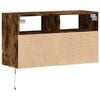 vidaXL TV-Wandschrank mit LED-Beleuchtung R&auml;uchereiche 80x31x45 cm