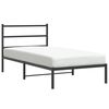 vidaXL Bettgestell mit Kopfteil Metall Schwarz 107x203 cm